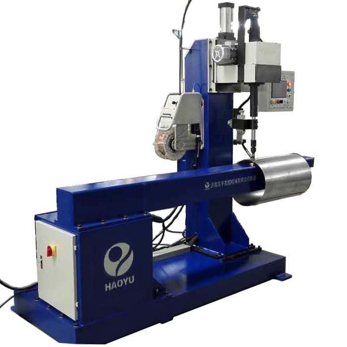 Tank nozzle welding machine